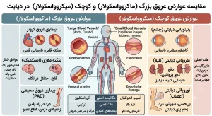 تفاوت عوارض عروق بزرگ و کوچک در بیماری دیابت