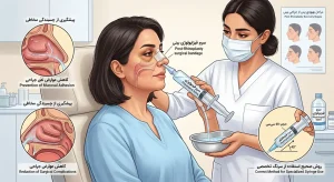 انجام شستشوی بینی با سرم فیزیولوژی برای کاهش عوارض جراحی