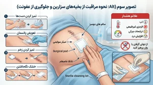 نحوه مراقبت از بخیه‌های سزارین و جلوگیری از عفونت